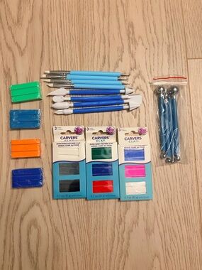 Polymer Clay Kit Bundle w/ Tools | Carvers Clay Multi-Color Set